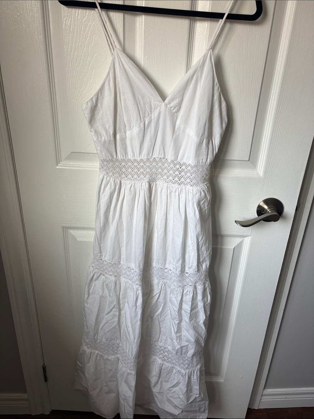 Sincerely Jules White Maxi Dress with Lace Waist
